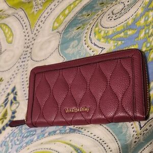 Vera Bradley Wallet Quilted Zip-Around Wallet in Burgundy